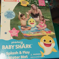 Gallery image 1 for Nickelodeon Pinkfong Baby Shark Splash & Play Water Mat AND Ornament