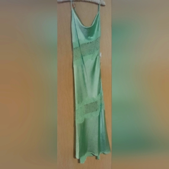 Forever 21 Satin & Lace Strappy Dress, Size Small