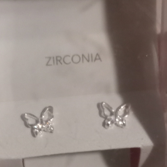 2 Pair Sterling Silver & CZ Earrings