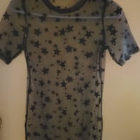 Shein Sheer Stars Shirt, Small/Medium