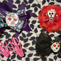 Day of the Dead/Halloween Inspired Bundle of Hairclips
