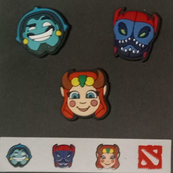 Dota 2 Emoticharm 3-Piece Set of Pins